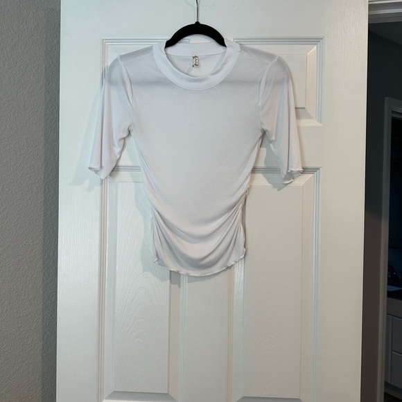 Free People White Short Sleeve Tee - Picture 1 of 3